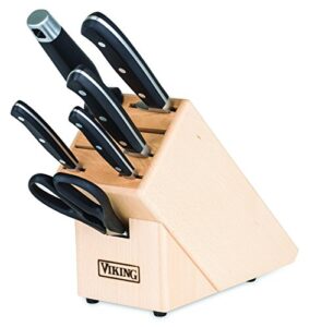 viking culinary professional 7 piece cutlery set german stainless steel, black (40083-9907)