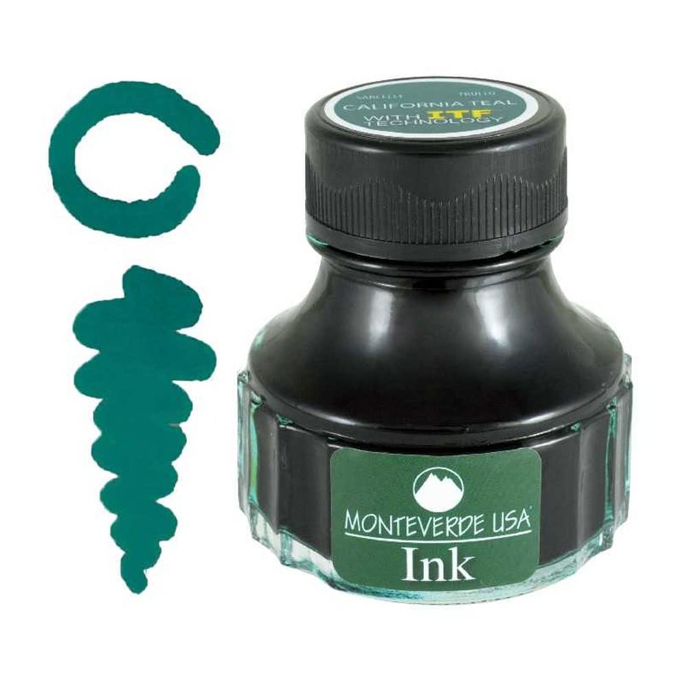 Monteverde USA Ink with ITF Technology, 90 ml California Teal (G308CT)