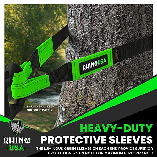 Rhino USA Recovery Tow Strap (3" x 20') Lab Tested 31,518lb Break Strength - Heavy Duty Offroad Straps with Triple Reinforced Loop Ends to Ensure Peace of Mind - Emergency 4x4 Off Road Towing Rope