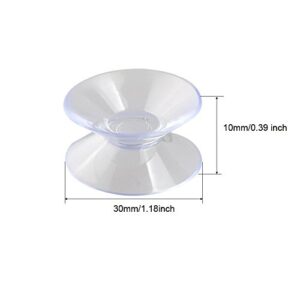 Honbay 20pcs 30mm Double Sided Suction Cups Sucker Pads for Glass Ceramic Tile Wall Plastic Aquarium