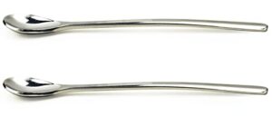 rsvp endurance tiny salt and condiment spoon polished stainless steel (2-pack)
