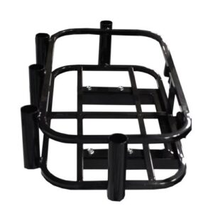 gtw hitch mount cooler rack & rod holder for gtw mach3 golf cart rear seats | compatible with ezgo, club car, and yamaha golf cart models | fits any 2 inch receiver