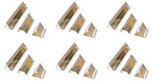 eisco 6pk equilateral prisms 3pc set - 1", 2", & 4" lengths, 25mm face size - acrylic - classroom pack (six, 3pc sets - 18 pieces total)
