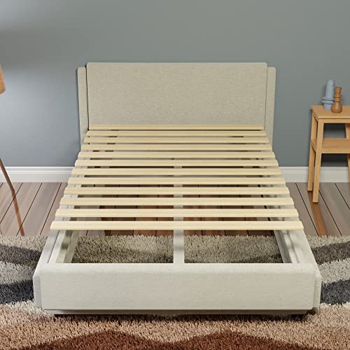 Continental Sleep, 0.68-Inch Heavy Duty Horizontal Mattress Support Wooden Bunkie Board/Bed Slats, King, Beige