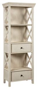 signature design by ashley bolanburg cottage chic display cabinet or bookcase, antique white
