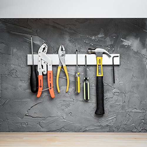 AOMAG 14-Inch Stainless Steel Magnetic Knife Bar with Multi-Purpose Functionality as a Knife Holder, Knife Strip, Magnetic Tool Organizer, Art Supply Organizer & Home Organizer