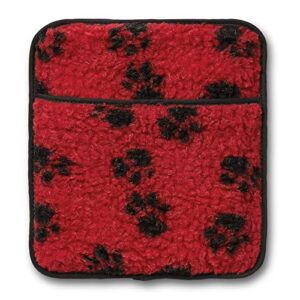 hottles microwavable pet warming natural thermal heating pad for pets, heated cat bed, now with paw print fleece