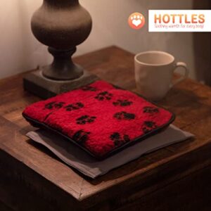 Hottles Microwavable Pet Warming Natural Thermal Heating Pad for Pets, Heated Cat Bed, Now with Paw Print Fleece