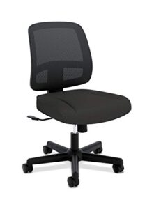 hon valutask task chair, mesh back computer chair for office desk, black (hvl205)