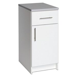 prepac elite 16 in. single door utility storage base cabinet - 36h in. (white)