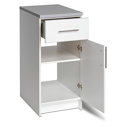Prepac Elite 16 in. Single Door Utility Storage Base Cabinet - 36H in. (White)