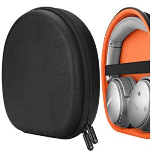 geekria shield case compatible with bose 700, qc35 gaming, qc35 ii, qc35, qc se, soundlink around ear ii headphones, replacement protective hard shell travel carrying bag with cable storage (grey)
