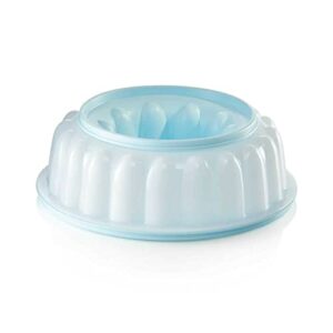 tupperware jel-ring jello dessert serving mold in baby blue