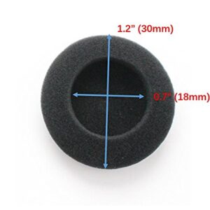 4 Pairs Replacement 1.2'' (30mm) Foam EarPad Cover Cushion for Senheiser Koss Sony Philips Headphones for 30mm Headphones only