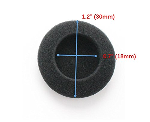 4 Pairs Replacement 1.2'' (30mm) Foam EarPad Cover Cushion for Senheiser Koss Sony Philips Headphones for 30mm Headphones only
