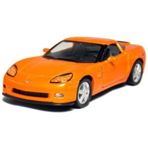 kinsmart 2007 corvette z06 5inch 1:36scale die cast metal model toy cars orange