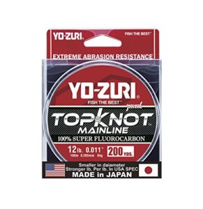 yo-zuri topknot fluorocarbon mainline 200yd spool 12lb, natural clear