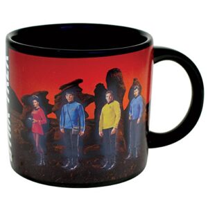 Star Trek Transporter Heat Changing Mug - Add Coffee or Tea and Kirk, Spock, McCoy and Uhura Appear on the Planet's Surface - Comes in a Fun Box,14 oz