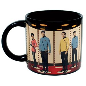 Star Trek Transporter Heat Changing Mug - Add Coffee or Tea and Kirk, Spock, McCoy and Uhura Appear on the Planet's Surface - Comes in a Fun Box,14 oz