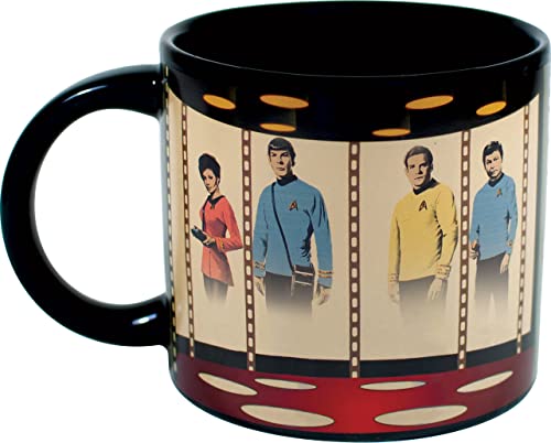 Star Trek Transporter Heat Changing Mug - Add Coffee or Tea and Kirk, Spock, McCoy and Uhura Appear on the Planet's Surface - Comes in a Fun Box,14 oz