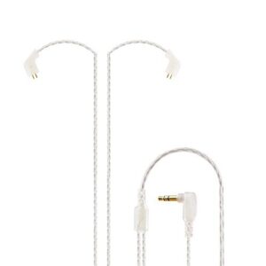 kz zst 0.75mm 2 pin upgrade silver plate replacement earphones cable for kz earphones (silver)