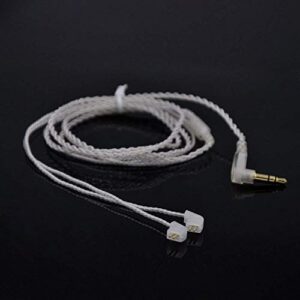 KZ ZST 0.75mm 2 pin Upgrade Silver Plate Replacement Earphones Cable for KZ Earphones (silver)