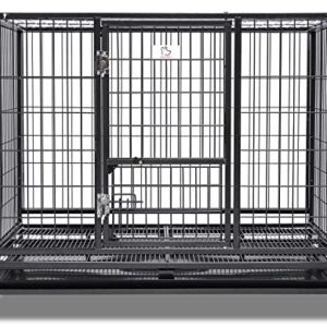 Homey Pet 43" Stackable Heavy Duty Cage W/Feeding Door, Casters and Tray