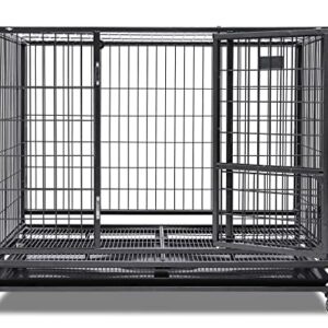 Homey Pet 43" Stackable Heavy Duty Cage W/Feeding Door, Casters and Tray