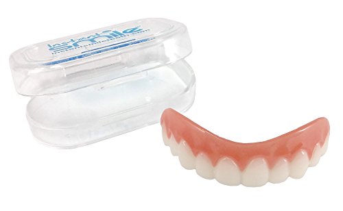 Instant Smile Flex 2pk - Bright White Shade - One Size Fits Most. Fix Your Smile at Home in Minutes! Comfortable Upper Cosmetic Veneer for A Perfect Smile!