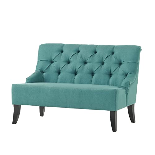 Christopher Knight Home Nicole Fabric Settee, Dark Teal