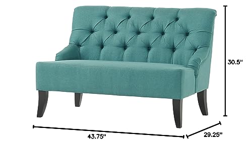 Christopher Knight Home Nicole Fabric Settee, Dark Teal