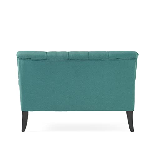 Christopher Knight Home Nicole Fabric Settee, Dark Teal