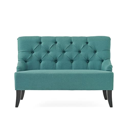 Christopher Knight Home Nicole Fabric Settee, Dark Teal