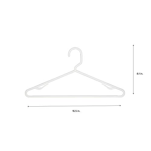 Woolite 6 Pack Plastic White Hangers
