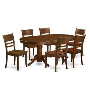 East West Furniture VALY7-ESP-W, 7 Pieces