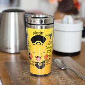 Pokemon Pikachu Travel Mug With Stainless Steel Lid, 16 Ounces