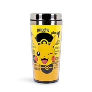 Pokemon Pikachu Travel Mug With Stainless Steel Lid, 16 Ounces