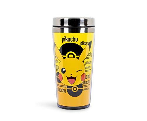 Pokemon Pikachu Travel Mug With Stainless Steel Lid, 16 Ounces