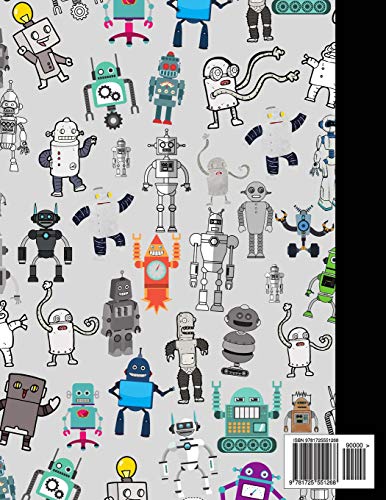 Composition Notebook: Wide Ruled Robot Party Robotic Club Cute Composition Notebook, College Notebooks, Girl Boy School Notebook, Composition Book, ... Notebooks For Home School Girls And Boys)