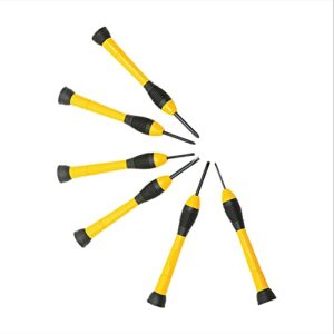 stanley screwdriver set, precision, 6-piece (66-052) , yellow