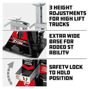 Powerbuilt 3 Ton, Bottle Jack and Jack Stands in One, 6000 Pound All-in-One Car Lift, Heavy Duty Vehicle Unijack, 640912