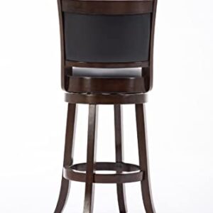 Boraam Augusta Bar Height Swivel Stool, 29-Inch, Cappuccino