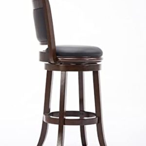 Boraam Augusta Bar Height Swivel Stool, 29-Inch, Cappuccino