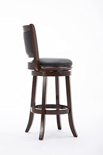 Boraam Augusta Bar Height Swivel Stool, 29-Inch, Cappuccino