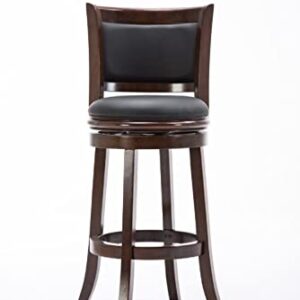 Boraam Augusta Bar Height Swivel Stool, 29-Inch, Cappuccino