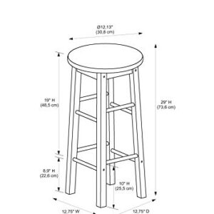 Linon 29-Inch Barstool With Round Seat