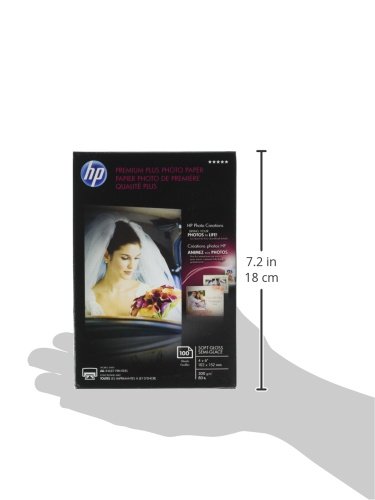 HP Premium Plus Photo Paper, Satin, 4x6 in, 100 sheets (CR666A)