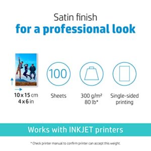 HP Premium Plus Photo Paper, Satin, 4x6 in, 100 sheets (CR666A)