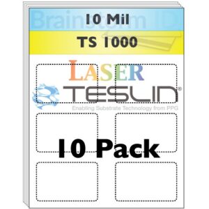 perforated laser teslin® synthetic paper - 10 sheets