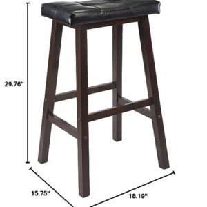 Winsome Mona Stool, 29", Antique Walnut